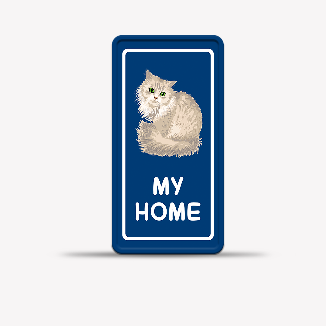 My Home - Cute Cat Sign | Custom Pet Signs